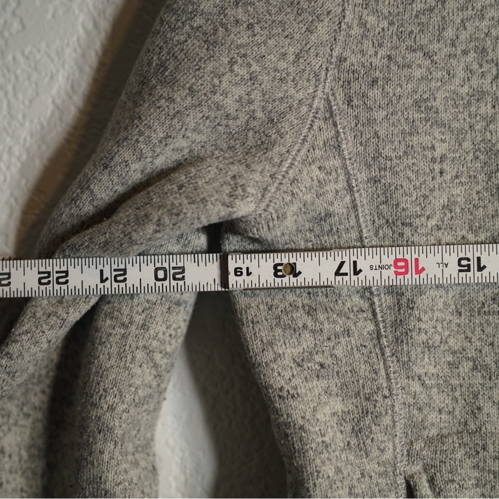 J. Crew Fleece Sweater Quarter Zip Grey Sweatshirt Sportsman Pull Over Sz Medium - Picture 7 of 8